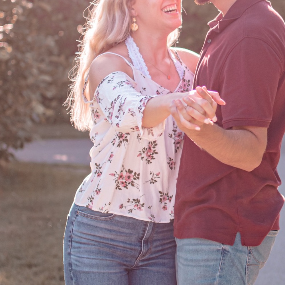 SOLD on Mercari || American Eagle Floral Cold Shoulder Top